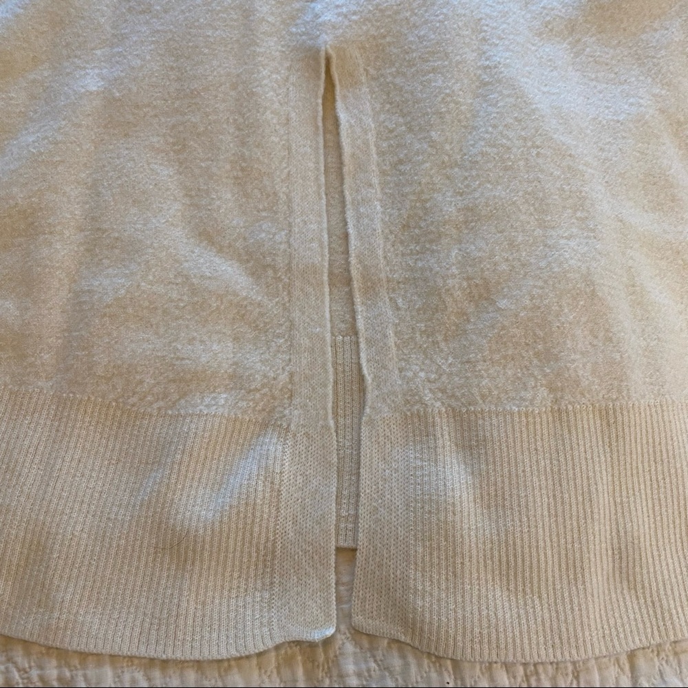 Hope White Oversized Mockneck Unisex Wool Sweater - Picture 11 of 14